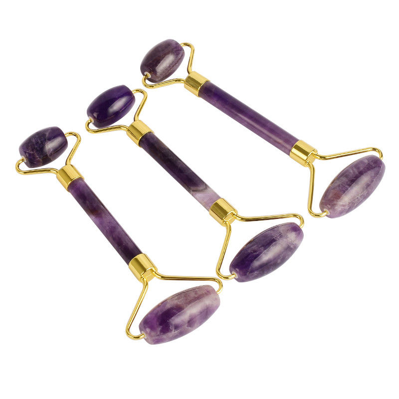 100% natürliche Kristall-Gesichtsmaske Quarz-Roller Gua Sha Jade-Roller für Hautpflege-Werkzeuge