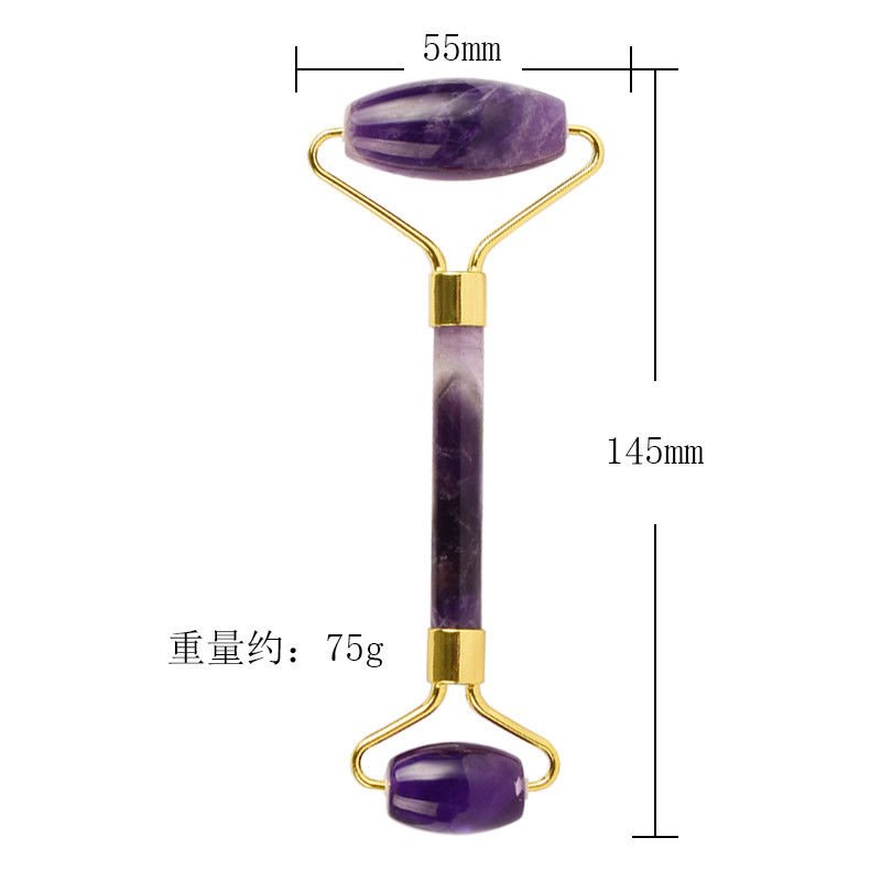 100% natürliche Kristall-Gesichtsmaske Quarz-Roller Gua Sha Jade-Roller für Hautpflege-Werkzeuge