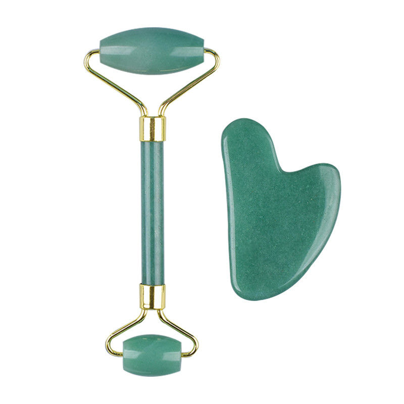 100% natürliche Kristall-Gesichtsmaske Quarz-Roller Gua Sha Jade-Roller für Hautpflege-Werkzeuge