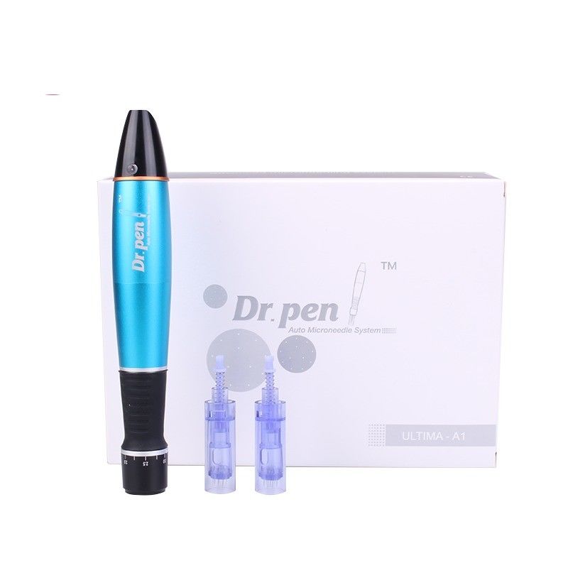 400 mAh Batterie Dr. Pen A1W Multifunktionaler elektrischer Gesichtsschreiber Leuchtstoff-Mikro-Nadel drahtloser Dermal Pen