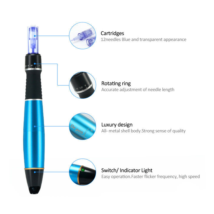 IT-Stecker Typ Wireless Dermapen zur wirksamen Behandlung von feinen Linien und Falten