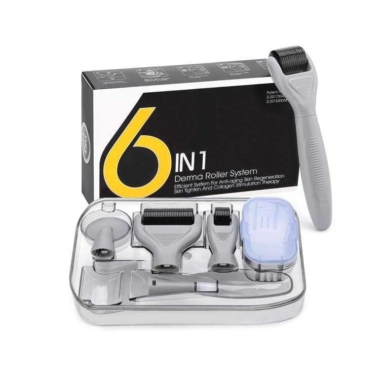 Derma-Rollsystem und Nadelmaterial Edelstahl / Titan 6 in 1 Derma-Roller