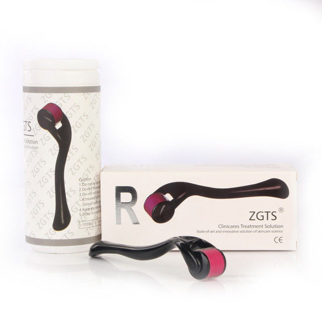 540 Pins ZGTS Mikro-Pin Derma-Roller mit Edelstahl-Rollspin im schwarzen Griff