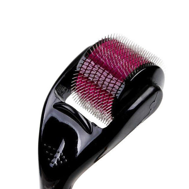 540 Pins ZGTS Mikro-Pin Derma-Roller mit Edelstahl-Rollspin im schwarzen Griff