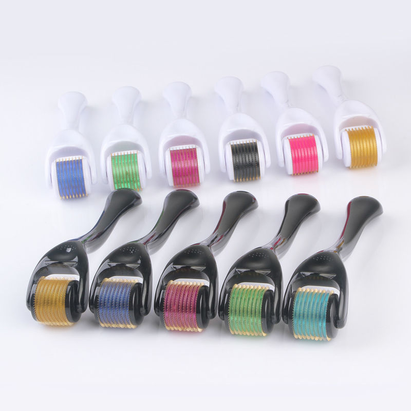 540 Pins ZGTS Mikro-Pin Derma-Roller mit Edelstahl-Rollspin im schwarzen Griff