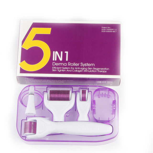 Erleben Sie die Leistung von 5 in 1 DRS Derma Roller 300/720/1200 Nadeln für eine makellose Haut