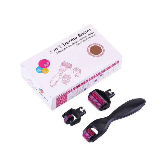 Keine Steckdosen Typ Titanium Derma Roller für Gesicht Zielbereich Körper 3-in-1 Design