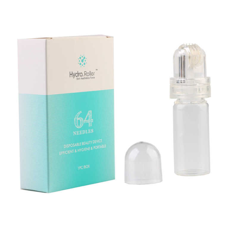 CE zugelassen 64 Gold Tipps Hydra Microneedle Titanium Derma Roller für Hyaluronsäure