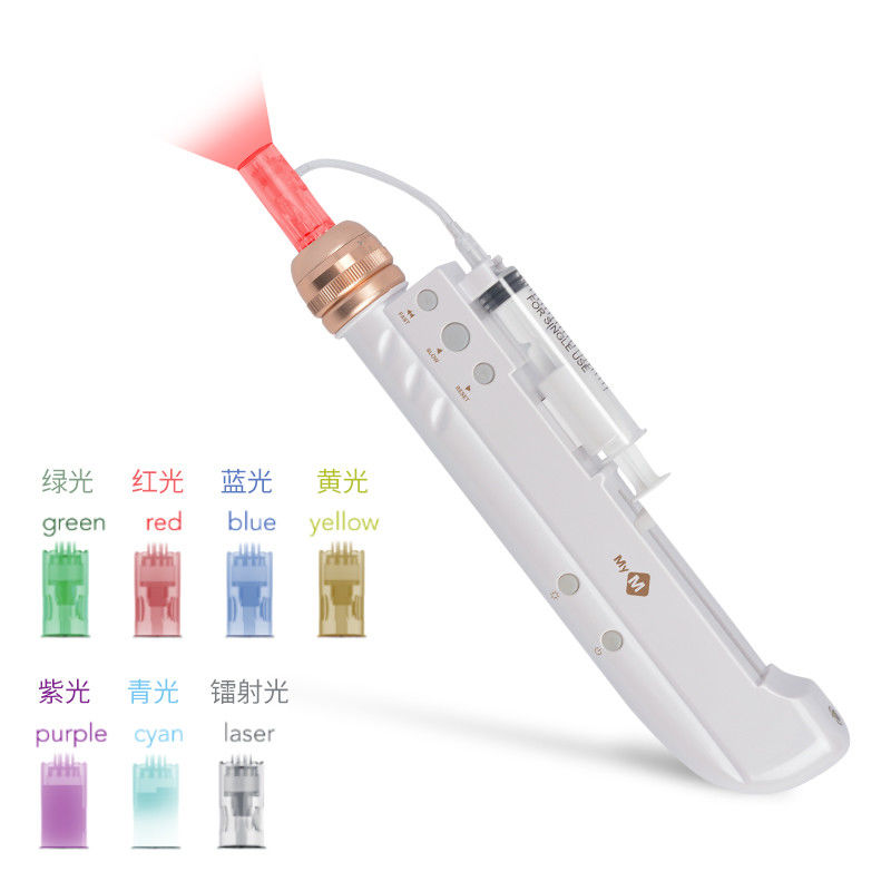7 Lichter Nano Derma Pen 3 in 1 Mini-Wasser-Mesotherapie-Injektor für Brustvergrößer